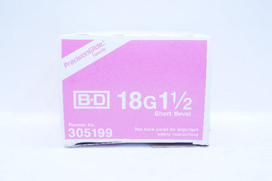 BD 305199 Precision Glide Ndle 18G x 1-1/2inch - Box of 100